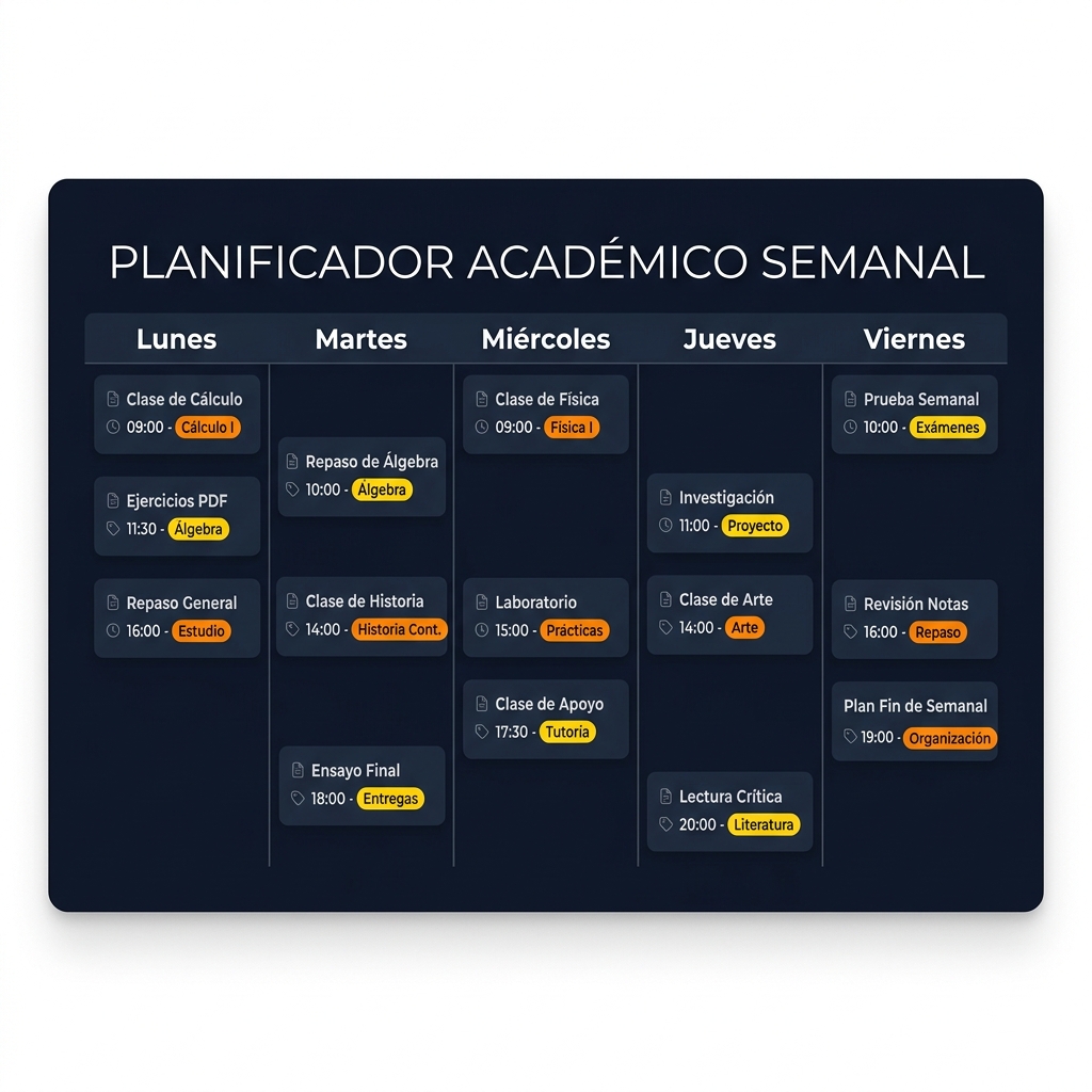 Planificador de Estudio Semanal